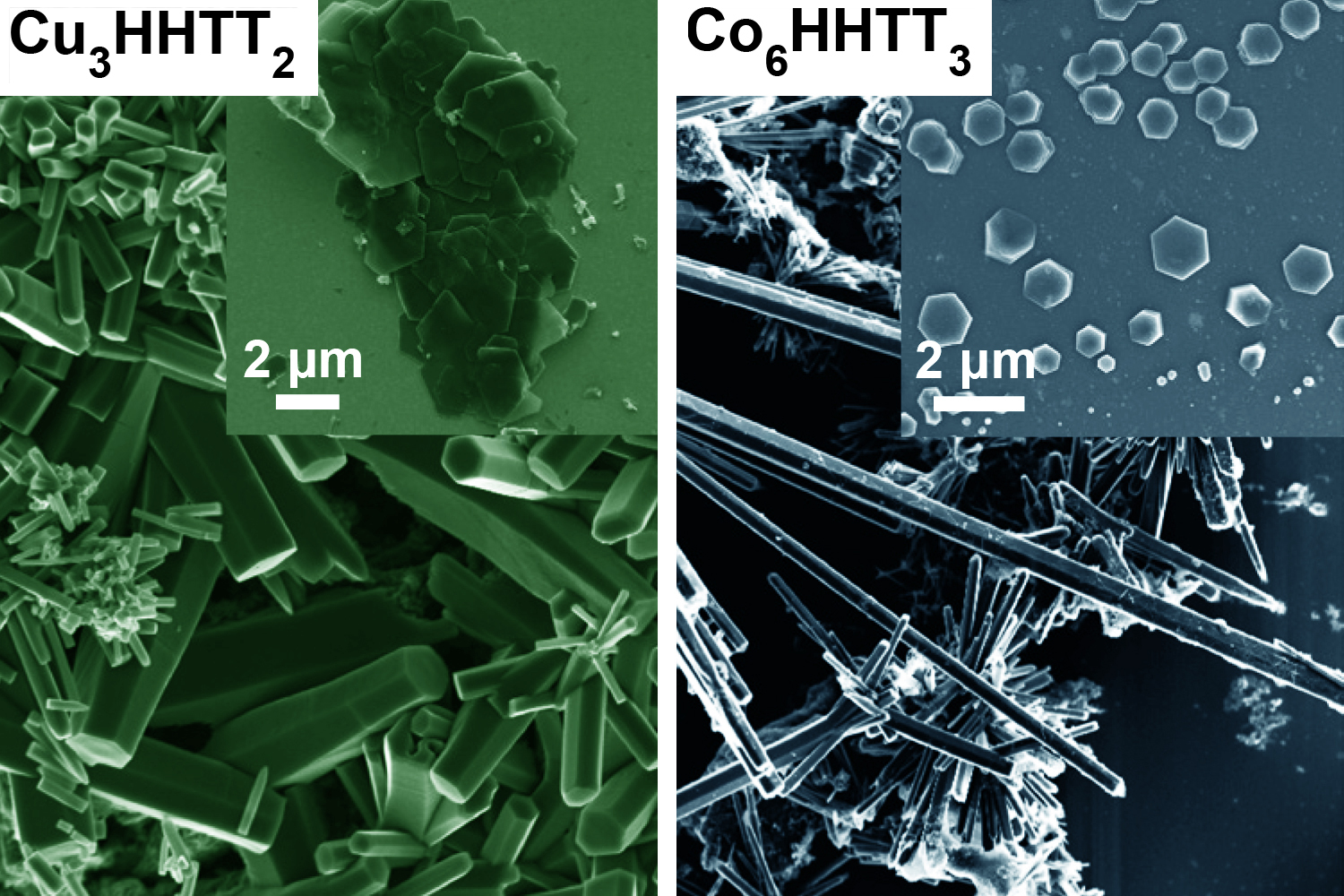Image depicting the magnified images of MOFs.