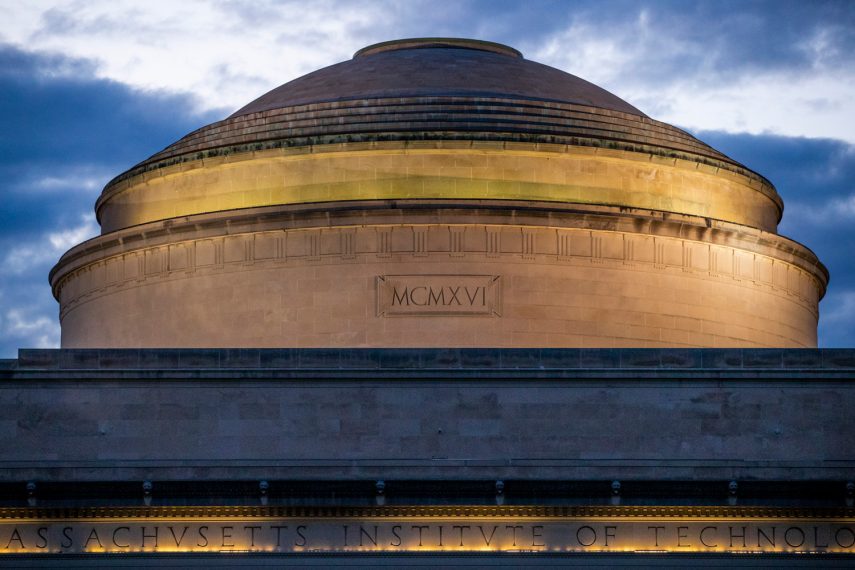 The top of the MIT dome at sunset.