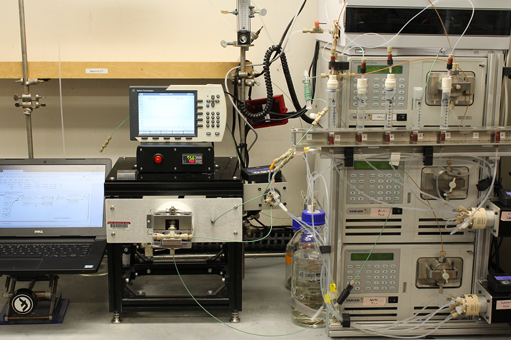 Photograph of the automated synthesis machine