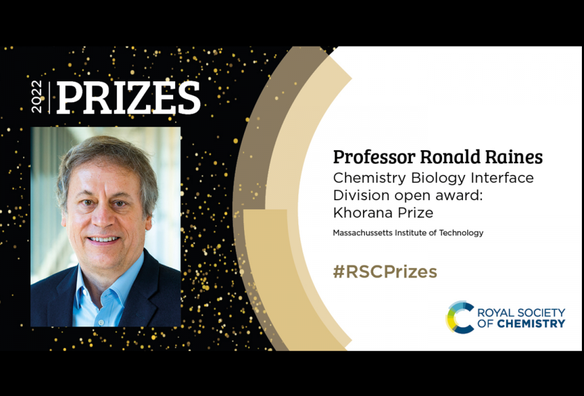 Professor Ronald Raines Winner: 2022 Chemistry Biology Interface Division open award: Khorana Prize