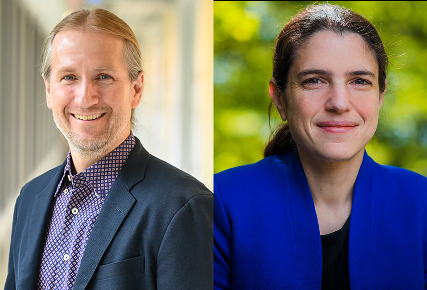 Jeremiah Johnson (Left) and Heather Kulik (Right) smile in their respective headshots.