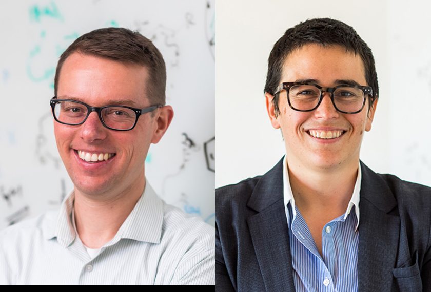 Headshots of Alex Radosevich and Alison Wendlandt smiling