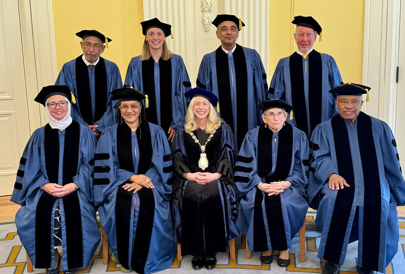 Honorary degree recipients for 2026 with Maurie McInnis