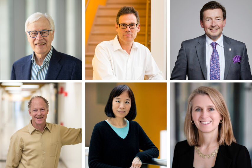 Six MIT faculty have been elected to the National Academy of Sciences for 2026. Top row, l-r: Bengt Holmström, Michale Fee, and Gareth H. McKinley. Bottom row, l-r: Keith Nelson, Fan Wang, and Catherine Wolfram.